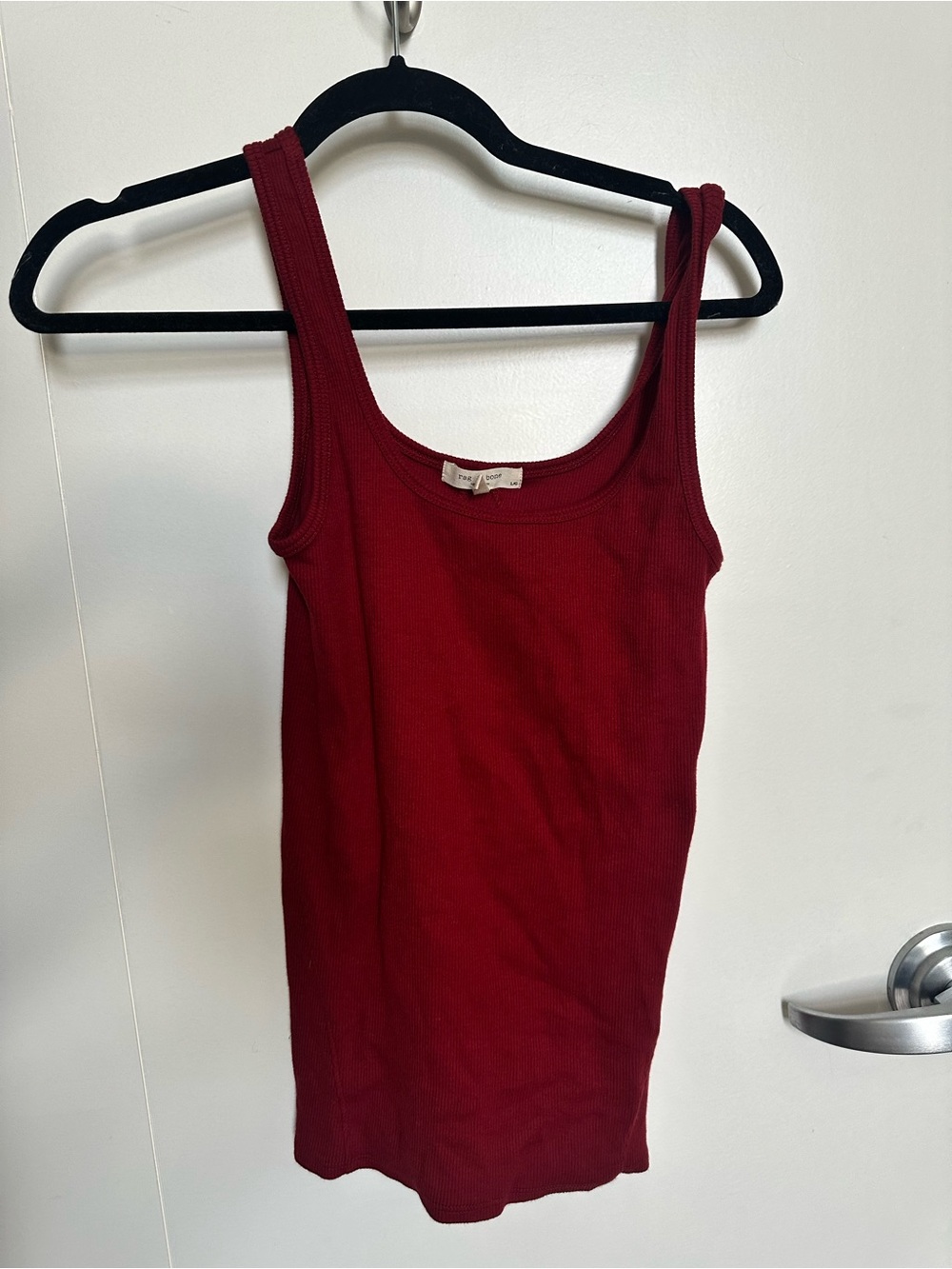 Rag and Bone women’s Ribbed Tank Top - Red